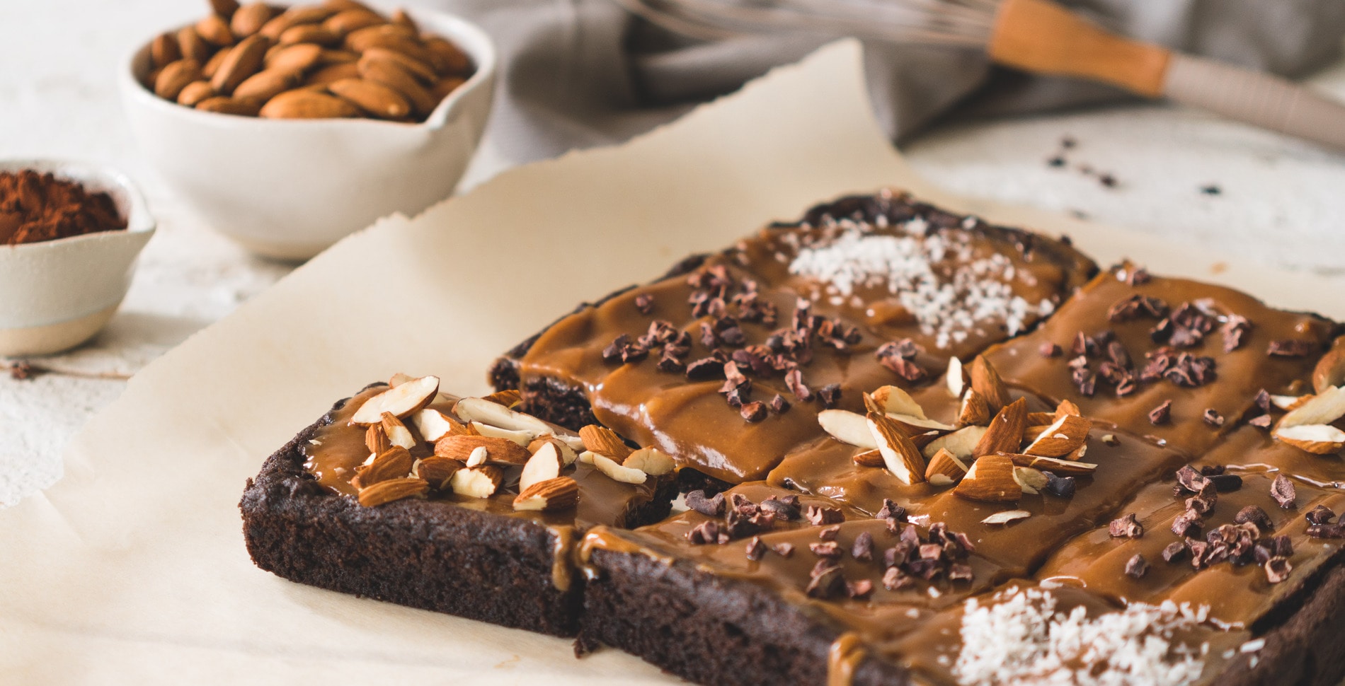 Vegan Chocolate Fudge Brownies With Almond Butter Frosting