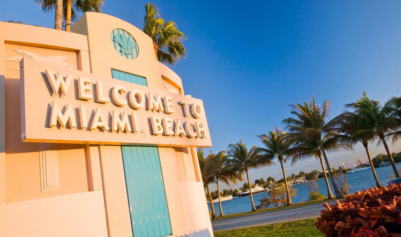 Miami Beach welcome sign