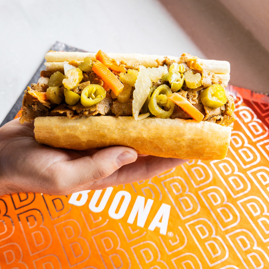 Buona beefless sandwich