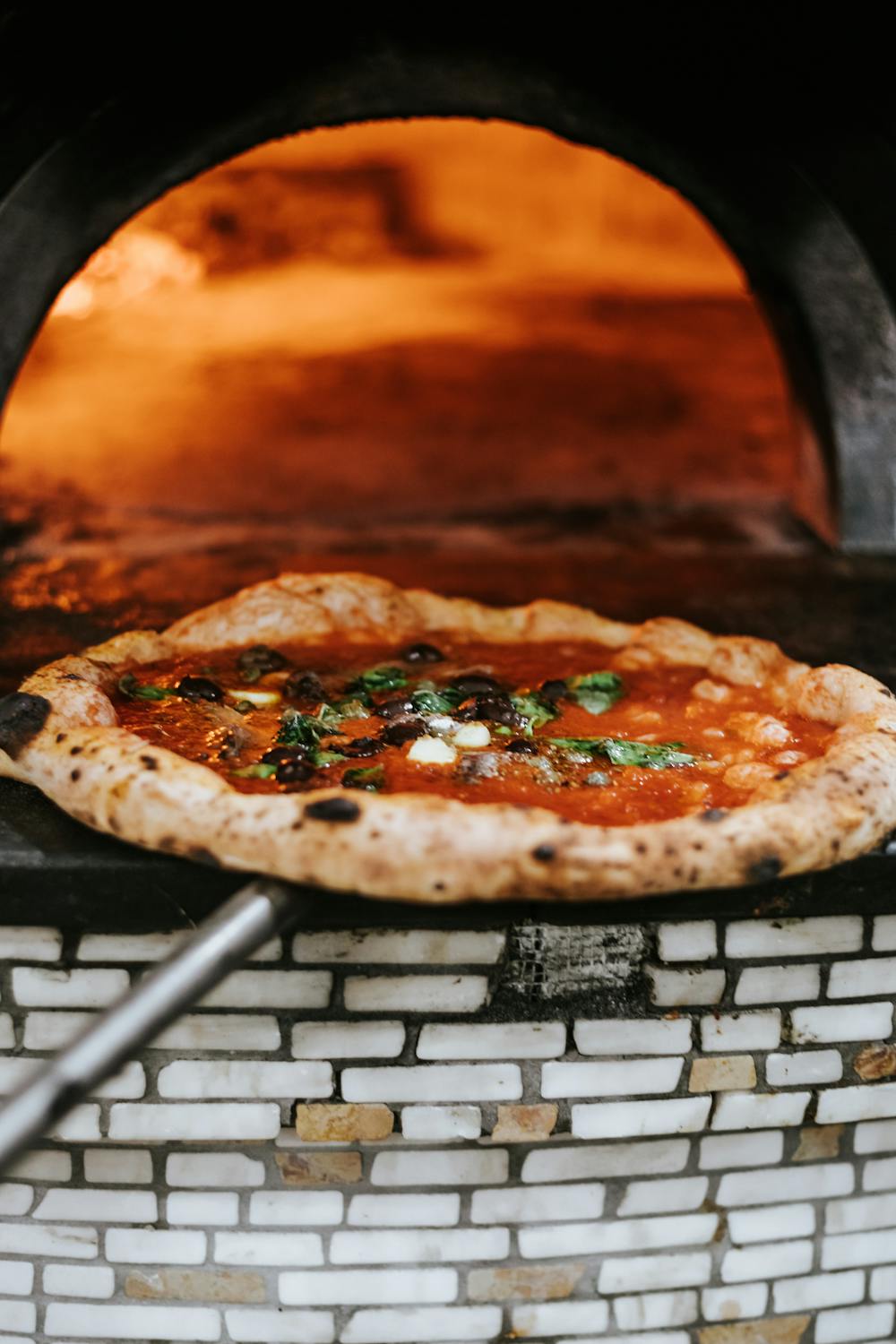 pizza and pizza oven