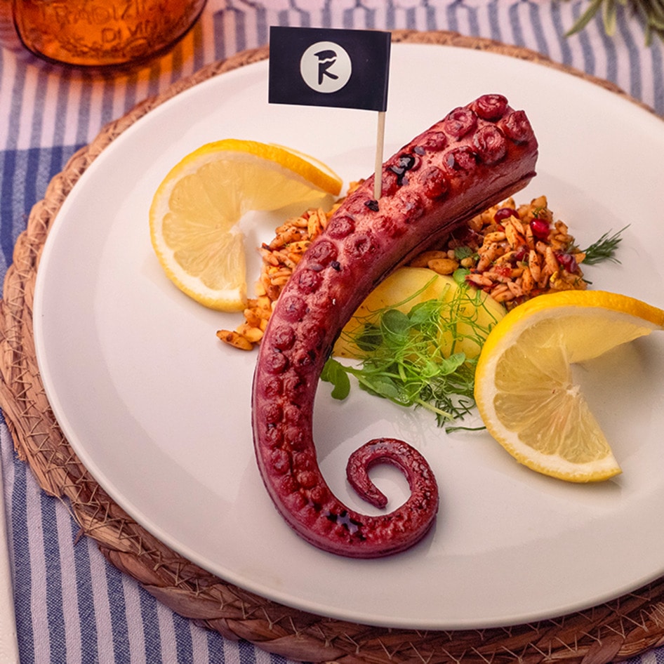 Food News of the Week: Vegan Octopus Returns, Beyond's Whole-Cut Steak, and Meatless Hot Dogs Come to This Chain