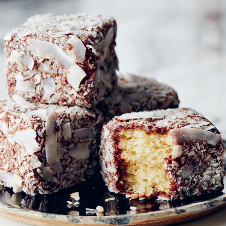 Classic Australian Lamington Cake Squares