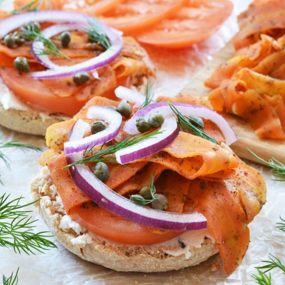 Vegan Lox With Homemade Cashew Cream Cheese