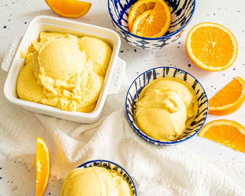 Vegan Creamsicle Ice Cream