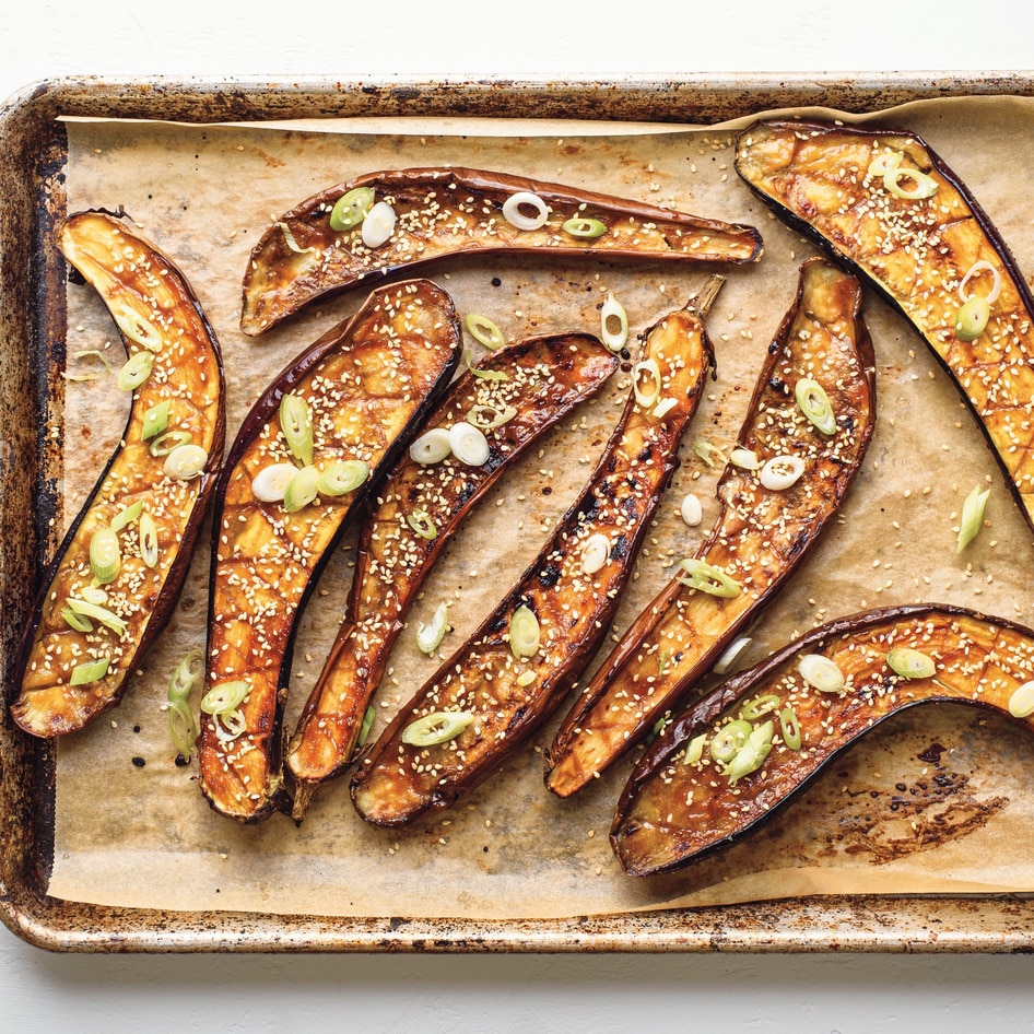 Sticky-Sweet Miso Eggplant