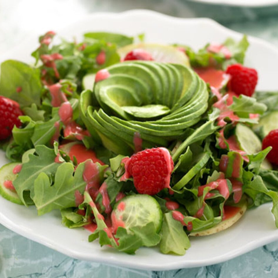 Spring Avocado Salad With Raspberry Vinaigrette