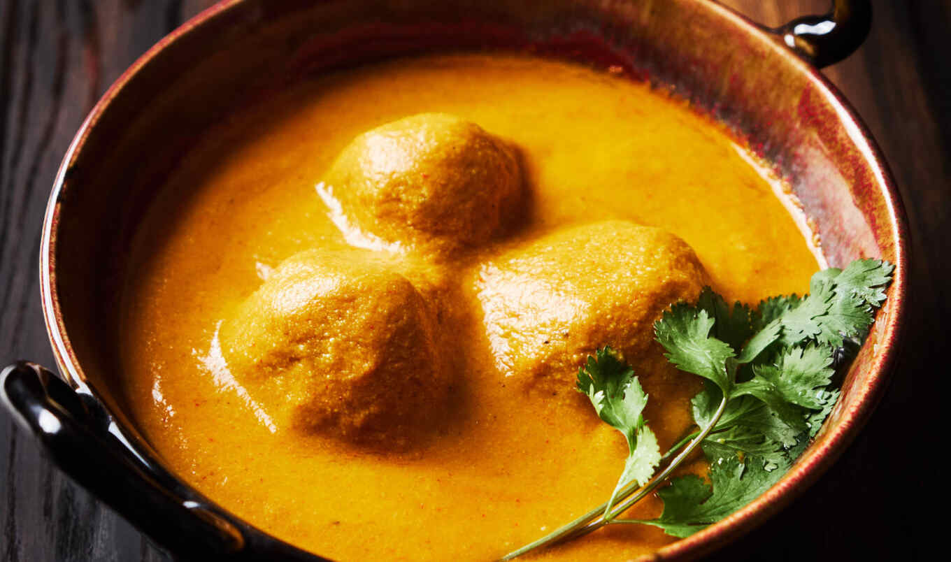 Indian Tofu Potato Kofta in Tomato Curry Sauce
