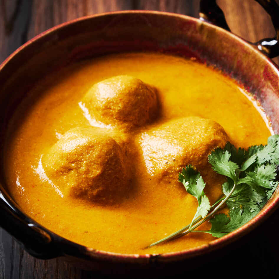 Indian Tofu Potato Kofta in Tomato Curry Sauce