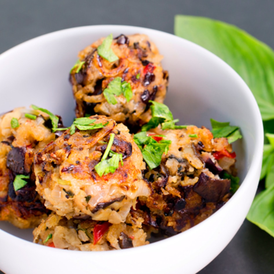 Easy Eggplant Meatballs