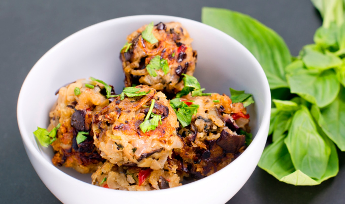 Easy Eggplant Meatballs