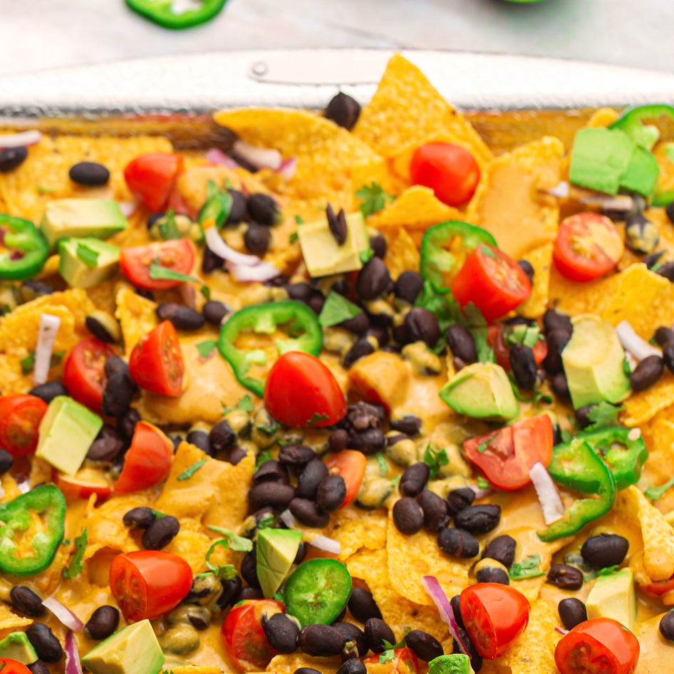 Loaded Cheesy Sheet-Pan Vegan Nachos