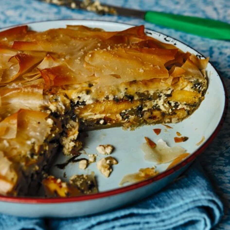 Caribbean Plantain Phyllo Pie