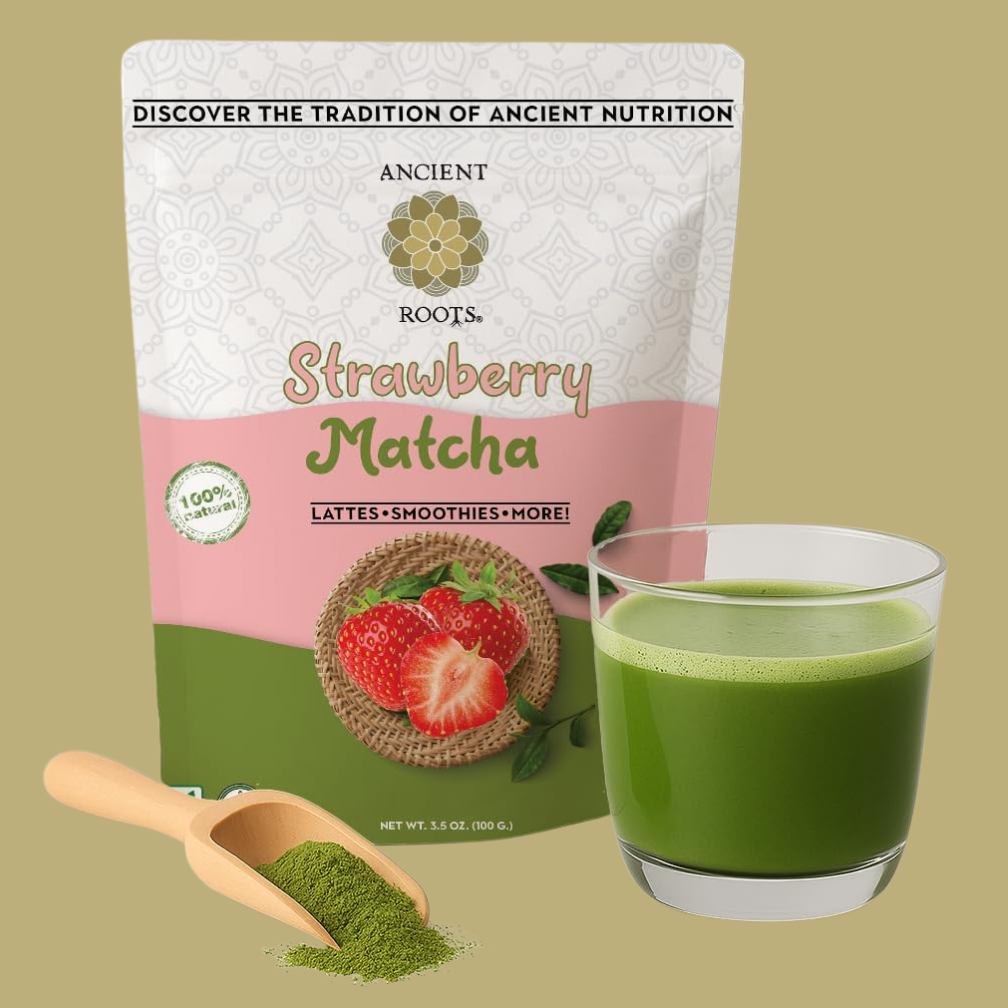 Ancient Roots Strawberry Matcha Mix