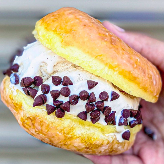 doughnut ice cream sandwich