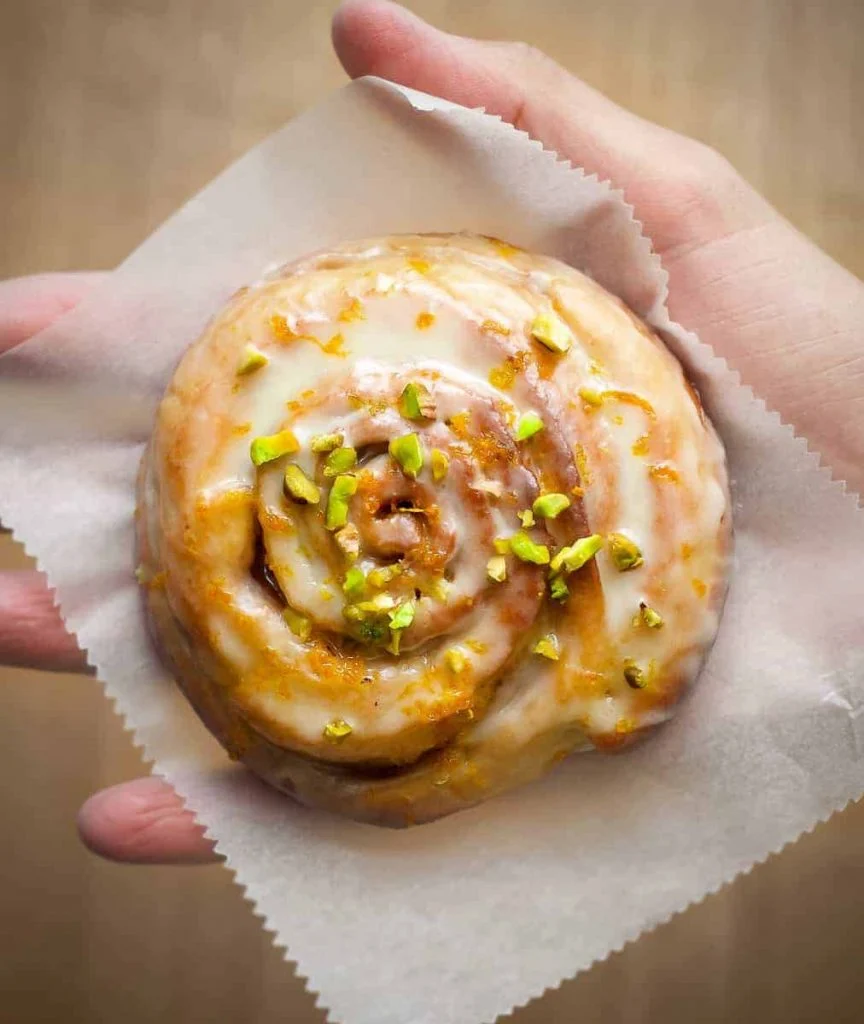 Vegan Orange Rolls with Pistachio